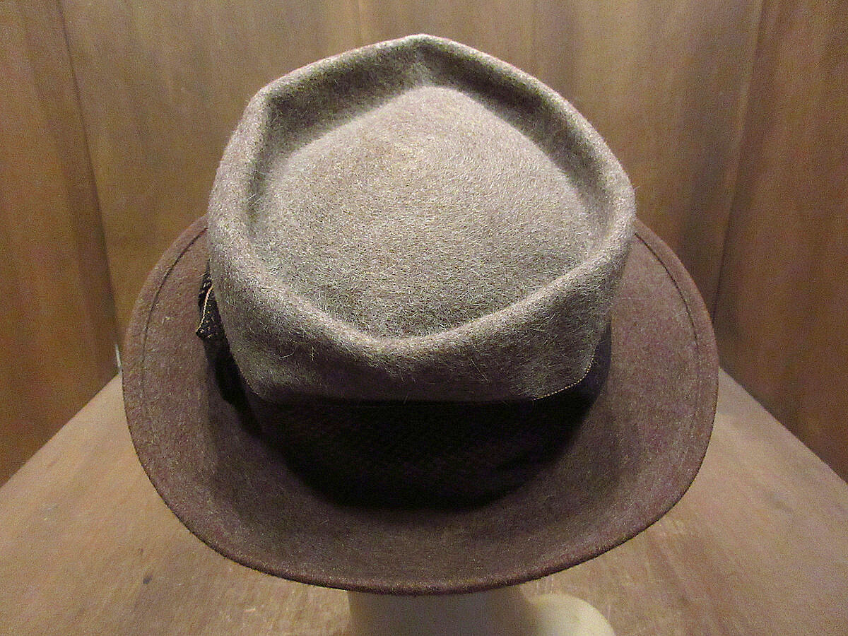 ビンテージ50's60's○STETSONツートンポークパイハット ビンテージ50's60's○STETSONツートンポークパイハット