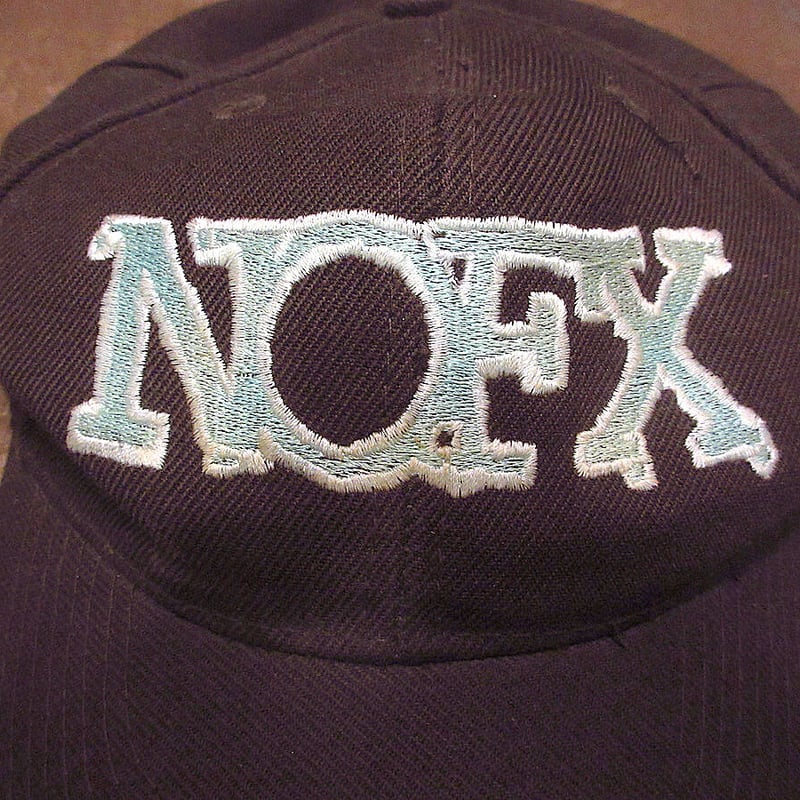 ビンテージ90's○NOFX刺繍入り6パネルキャップ茶○230525j3-m-cp ビンテージ90's○NOFX刺繍入り6パネルキャップ茶○230525j3-m-cp