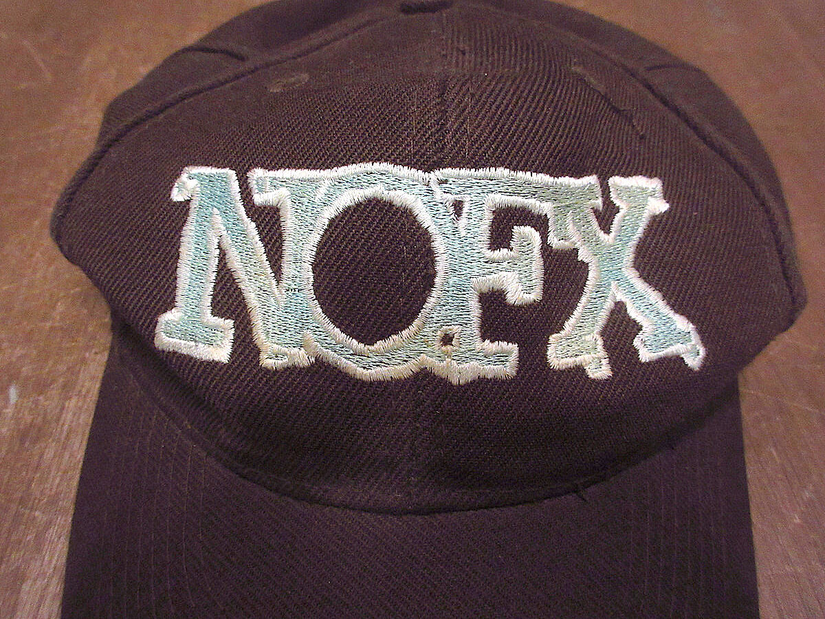 ビンテージ90's○NOFX刺繍入り6パネルキャップ茶○230525j3-m-cp-bb古着バ ビンテージ90's○NOFX刺繍入り6パネルキャップ茶○230525j3-m-cp-bb古着バ