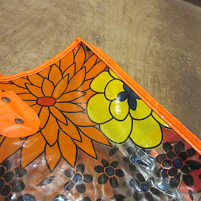 ビンテージ70's○レトロフラワービーチバッグ○250822z6-bag-ot花柄