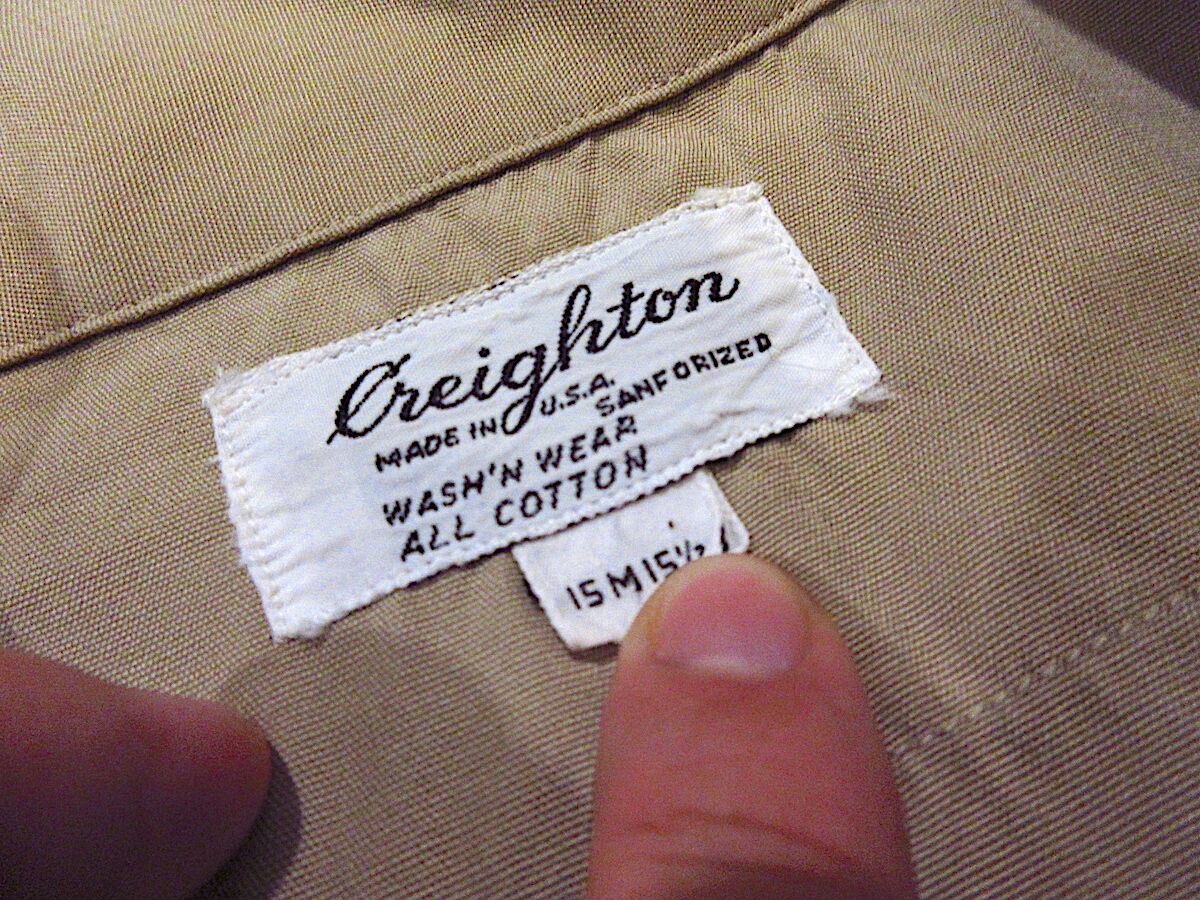 ビンテージ60's○Creighton半袖オープンカラーシャツベージュ ビンテージ60's○Creighton半袖オープンカラーシャツベージュ