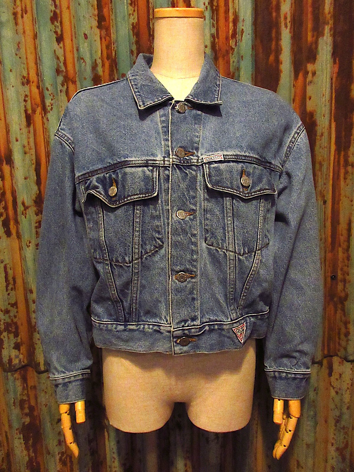ビンテージ80's90's○GUESSデニムジャケットsize L○260207j4-m-jk