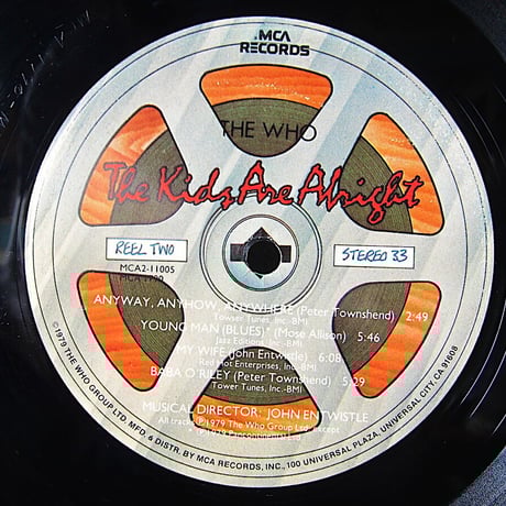 THE WHO●The Kids Are Alright 2枚組MCA Records MCA2-110056●211006t3-rcd-12-rkレコード米LP米盤US盤サウンドトラックサントラ