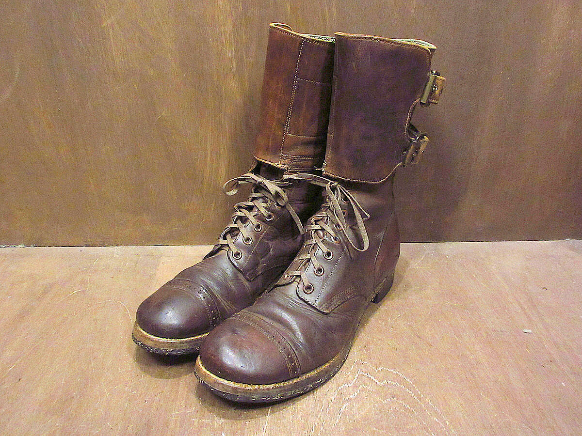 ビンテージ40's○U.S.ARMY M-43 2バックルコンバットブーツ茶size 7D○2