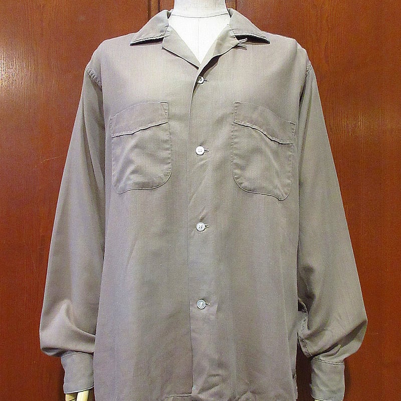 ビンテージ60's○VAN HEUSENループカラーシャツ茶size M○240417i3-m