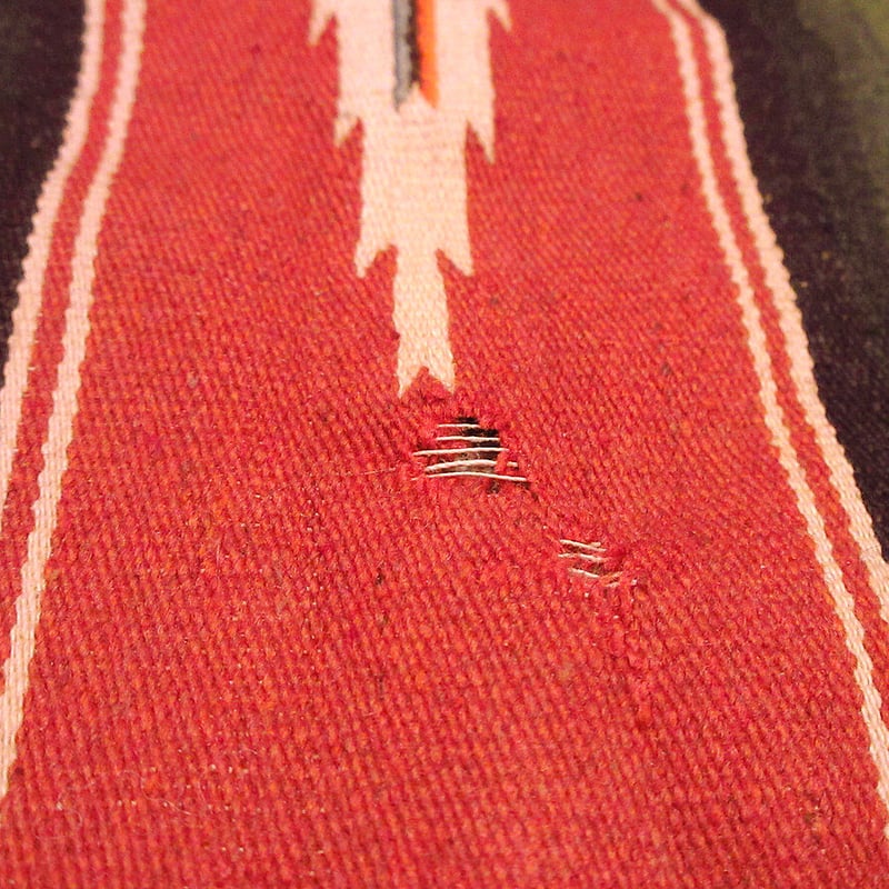 ビンテージ40's50's○メキシカンラグsize約112cm×約59.5cm○220904k