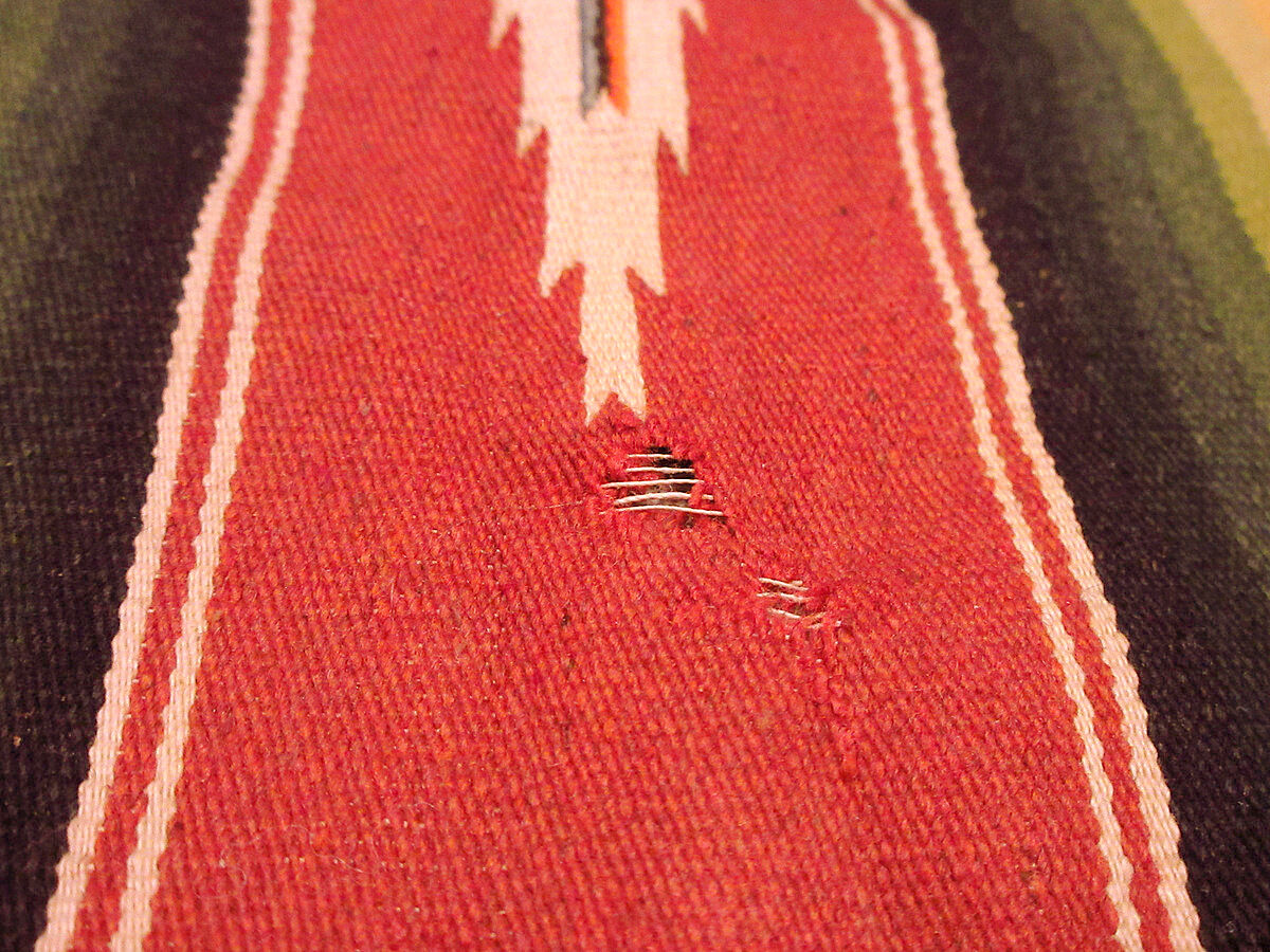 ビンテージ40's50's○メキシカンラグsize約112cm×約59.5cm○220904k