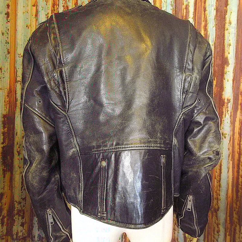 ビンテージ70's○Harley-Davidsonダブルライダースジャケット黒