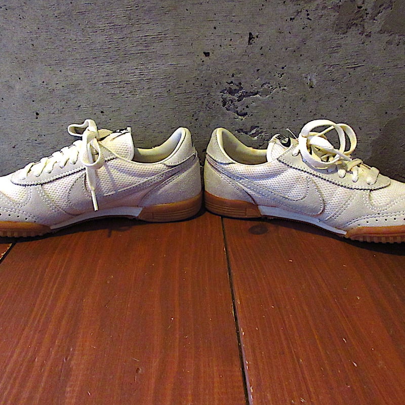 ビンテージ80's○DEADSTOCK NIKE Focus Aceスニーカー白×グレーsiz