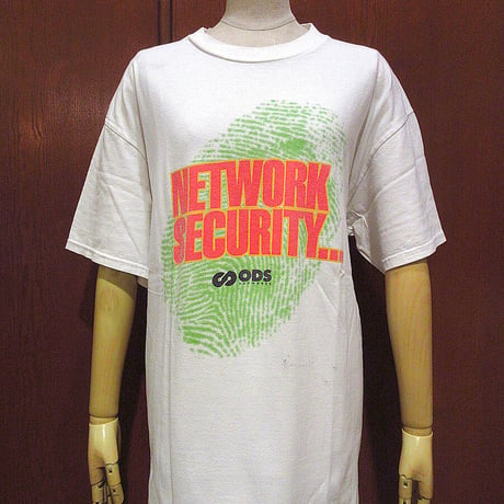 ビンテージ90’s●ODS NETWORKS両面プリントTシャツ白size L●210606s12-m-tsh-ot古着メンズコットンUSA製企業トップス半袖