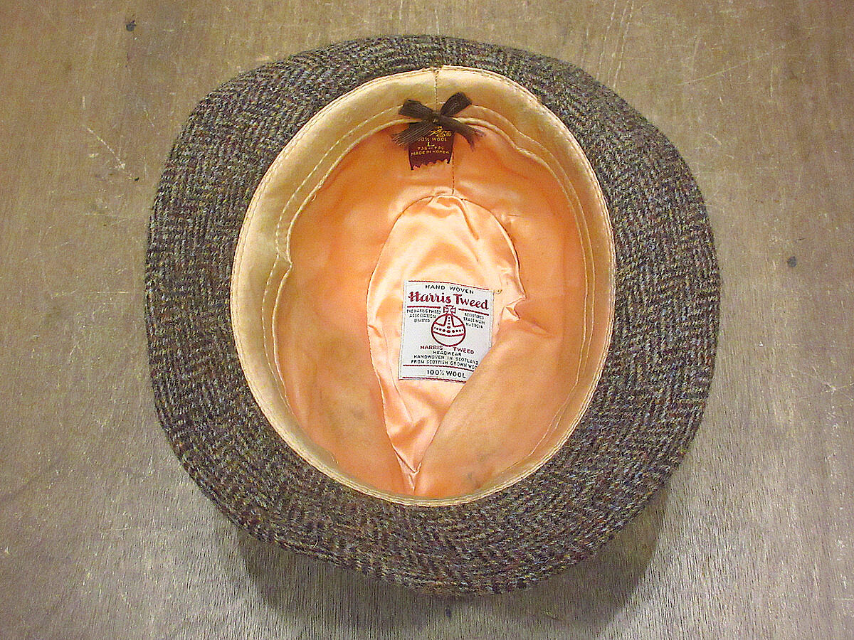 ビンテージ80's○Harris Tweedツイードハットsize L 7 1/4 - 7 3 ビンテージ80's○Harris Tweedツイードハットsize L 7 1/4 - 7 3