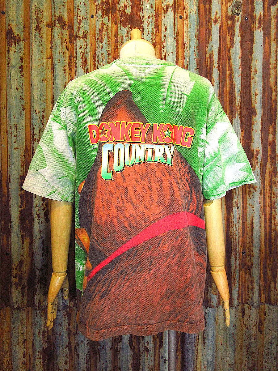 ビンテージ90's○Nintendo DONKEY KONGオールオーバープリントTシャツ