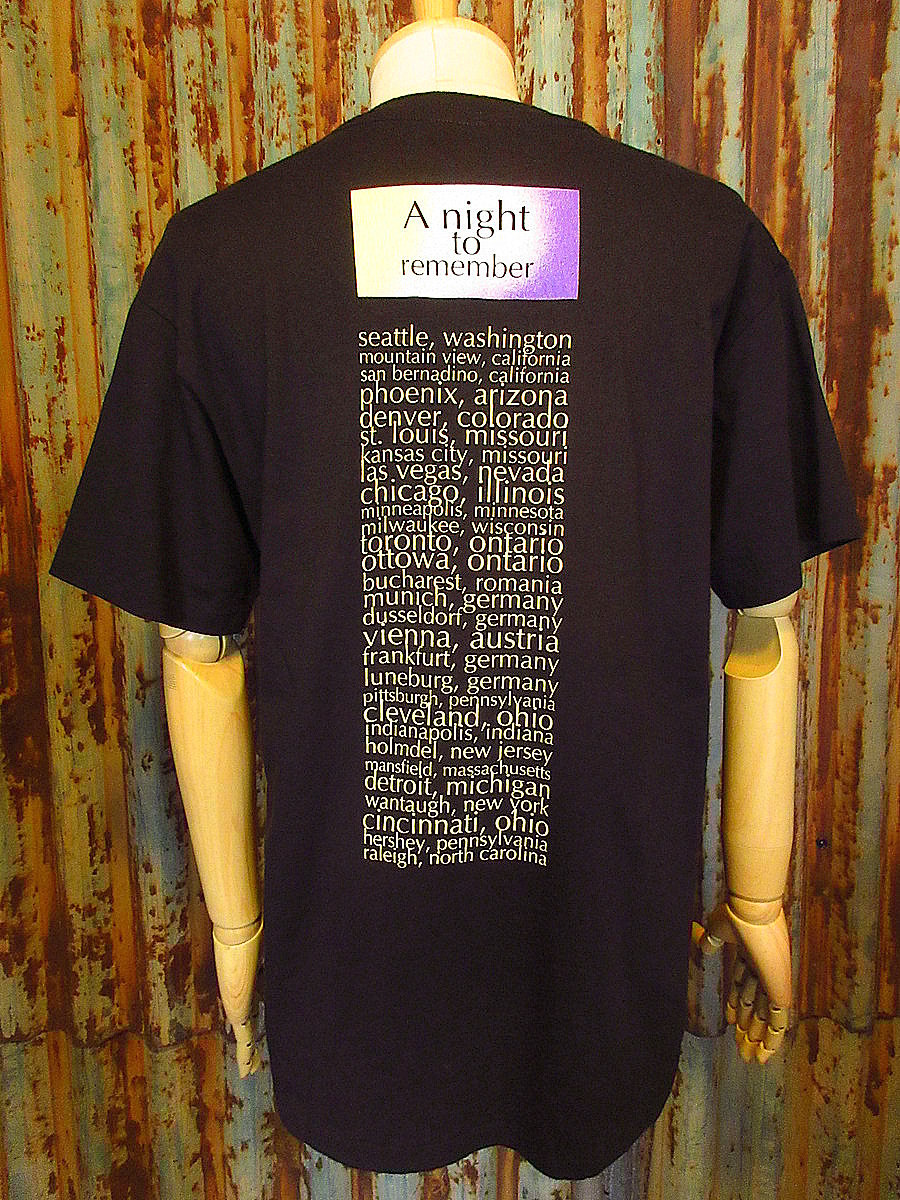 ビンテージ90's○DEADSTOCK ROD STEWARTプリントTシャツ黒size L ビンテージ90's○DEADSTOCK ROD STEWARTプリントTシャツ黒size L