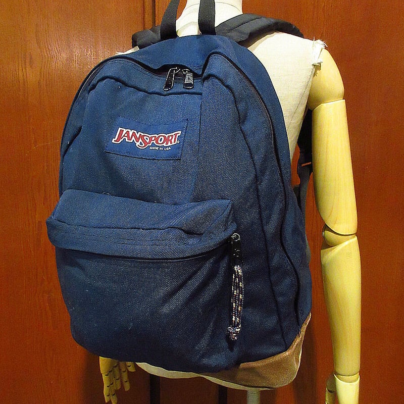 JANSPORT ボトムレザーバックパック　USA製 90s USA製 JANSPORTジャンスポーツ ウィークエンド ボトムレザー