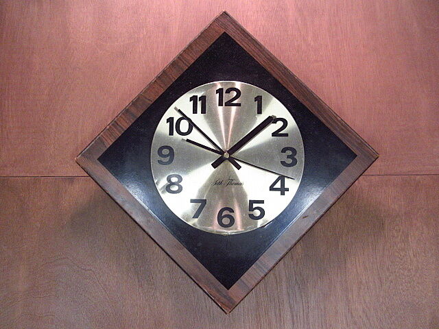 ビンテージ~70's○Seth Thomasウッド×メタルウォールクロック