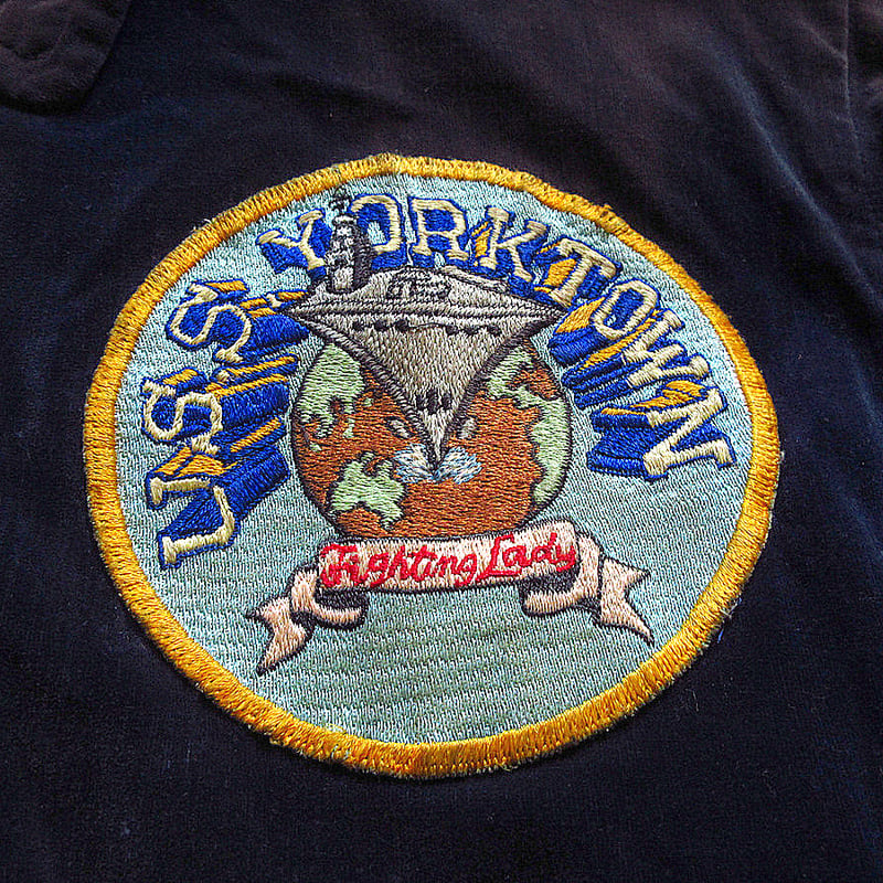 ビンテージ40's○U.S.S.YORKTOWNリバーシブル別珍スーベニア