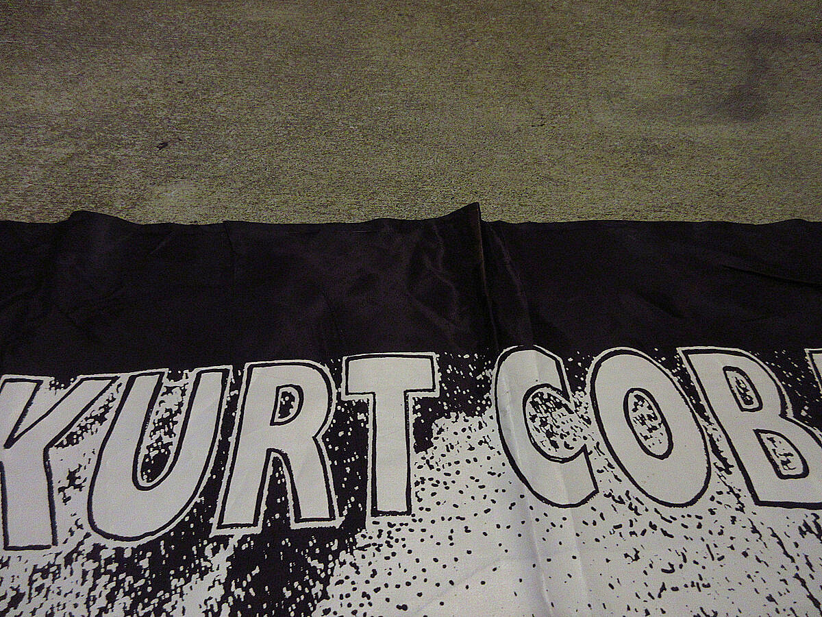 ビンテージ90's○KURT COBAINタペストリーsize 120cmcm×103cm○2...