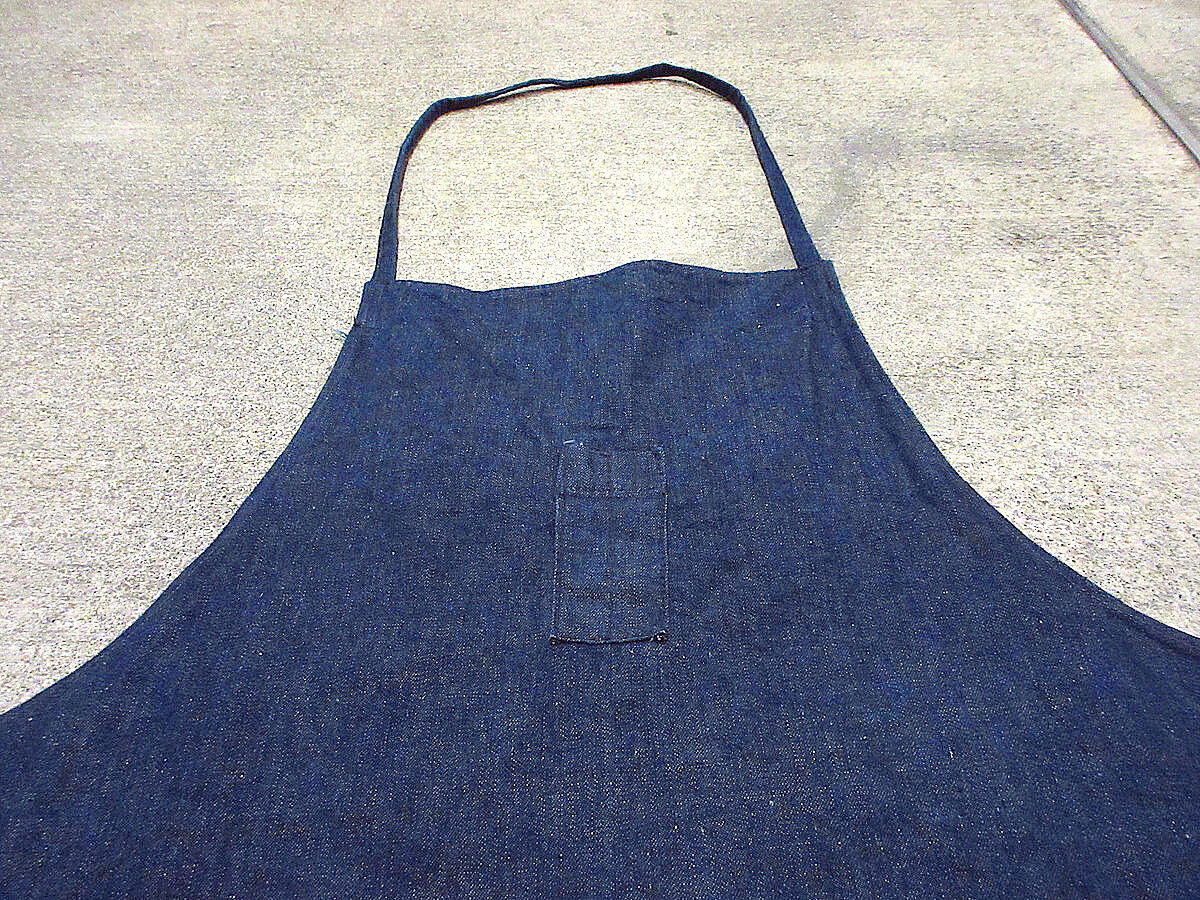 ビンテージ40's50's○耳付きデニムエプロン○220313k1-apr 1940s1950