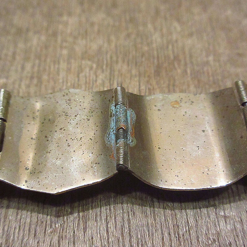ビンテージ○メキシカン石付きニッケルシルバーブレスレット