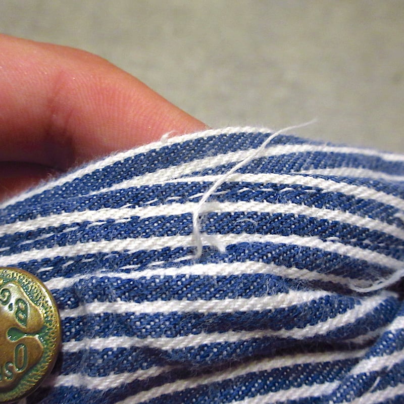 ビンテージ60's70's○OSHKOSHヒッコリーストライプオーバーオール実寸