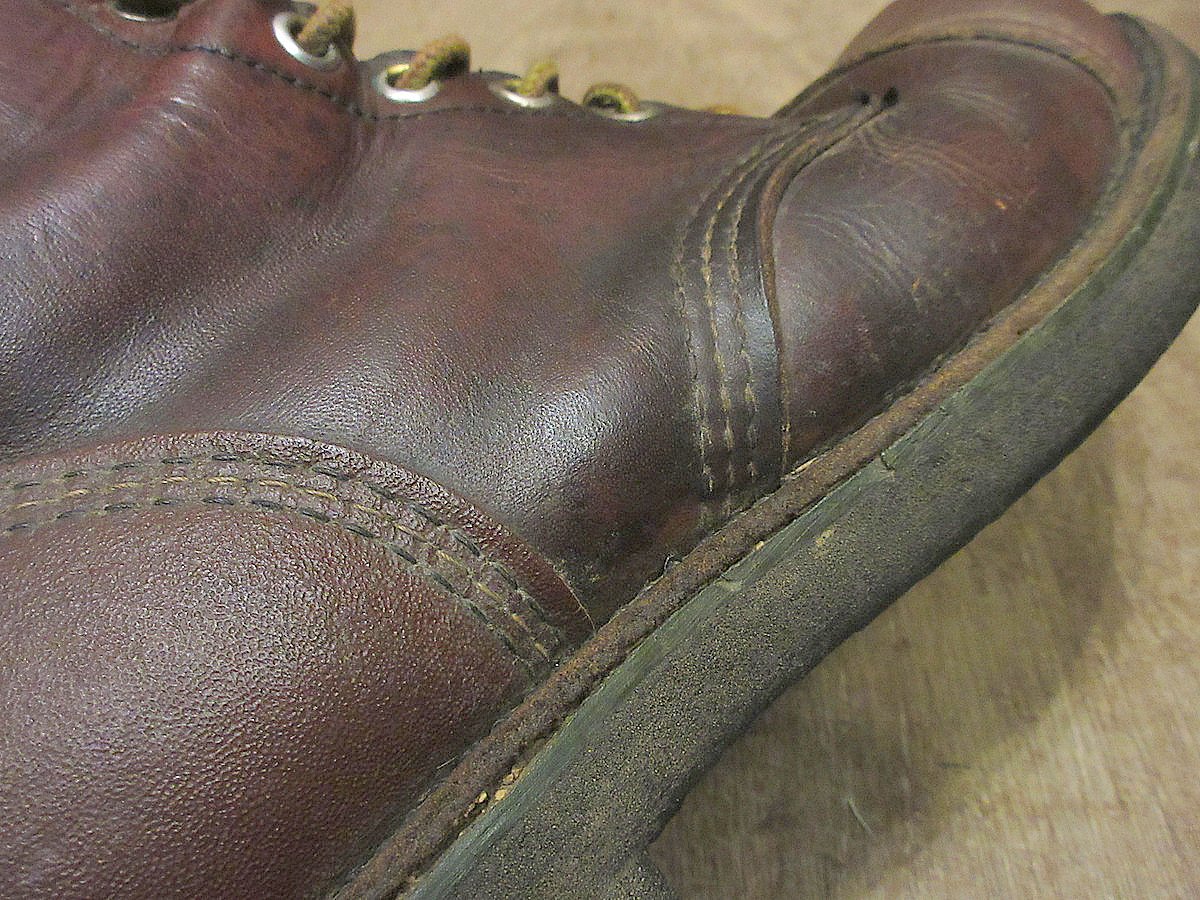 ビンテージ70's80's○RED WINGレザーワークブーツ茶○250603j8-m-bt-