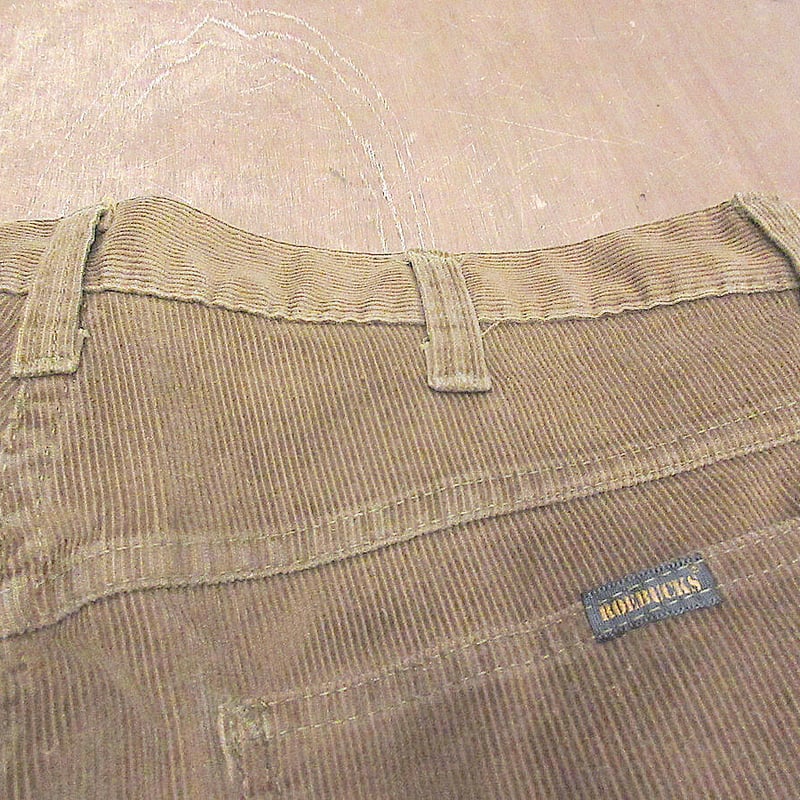 ビンテージ70's○ROEBUCKSコーデュロイフレアパンツ茶実寸82cm ビンテージ70's○ROEBUCKSコーデュロイフレアパンツ茶実寸82cm