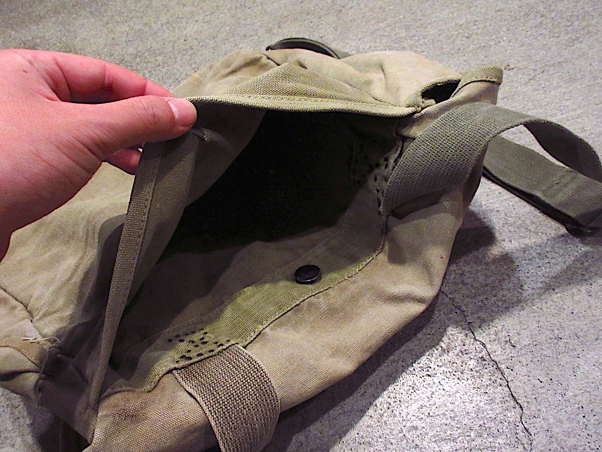 ビンテージ40's○U.S.ARMYステンシル入りミュゼットバッグ○240103m3