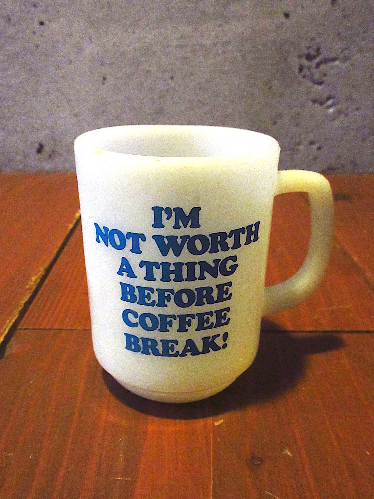 ビンテージ○Fire Kingスヌーピー＆ウッドストック9オンスマグ白