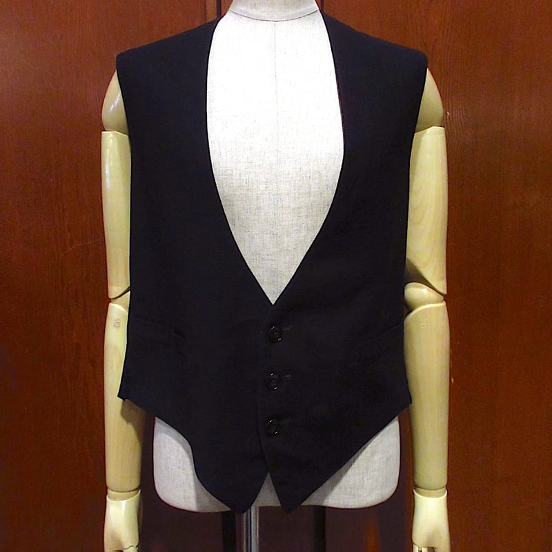 フレンチビンテージ　1930年代　ダブルウールジレ(ベスト) 1900's フランス アンティーク ベスト ジレ ウエストコート