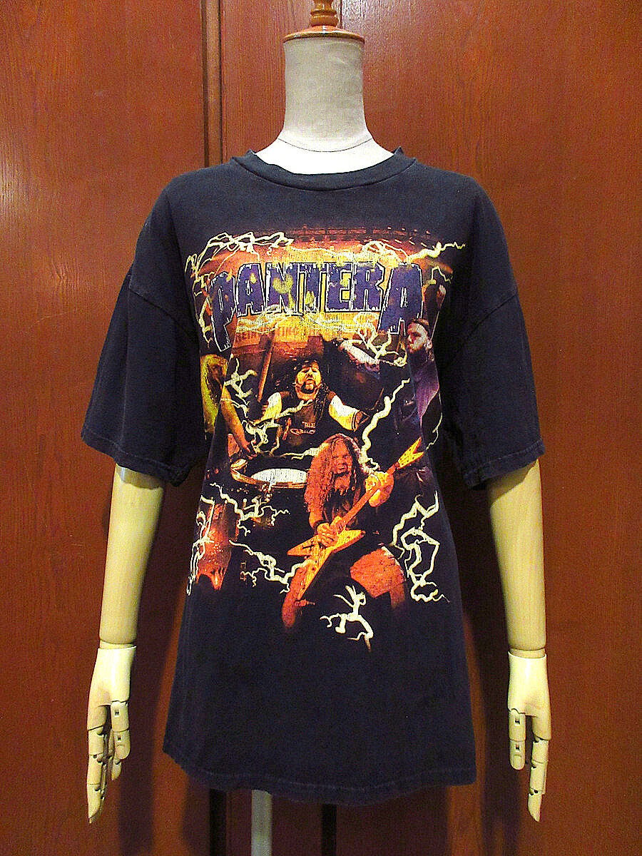 2000's PANTERAツアーTシャツ黒size L○211007s8-m-tsh-bnパ