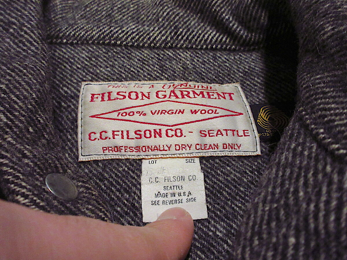 ビンテージ○FILSONウールダブルマッキーノクルーザージャケット ビンテージ○FILSONウールダブルマッキーノクルーザージャケット