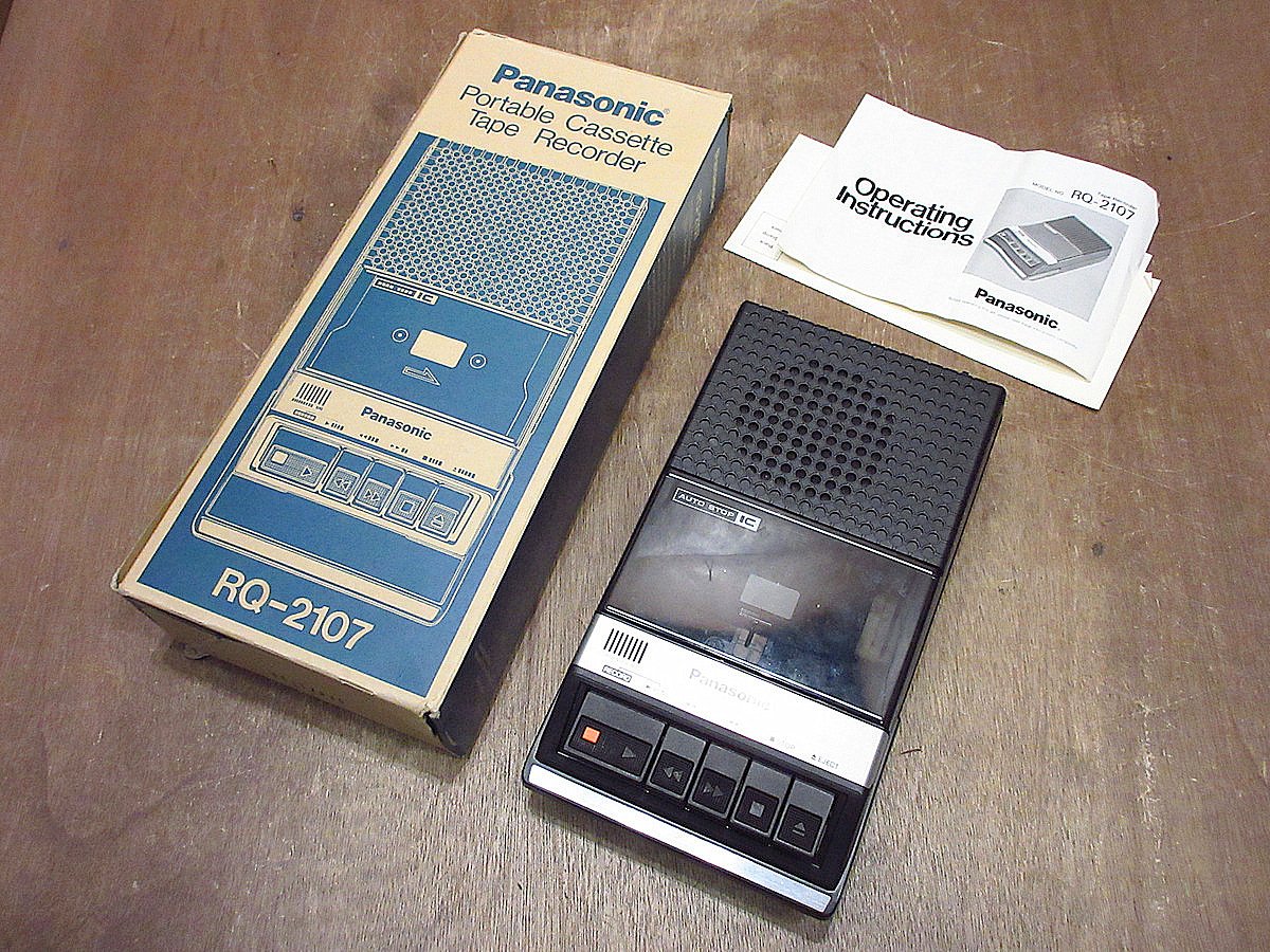 ビンテージ○DEADSTOCK Panasonic RQ-2107ポータブルカセットテープレコ