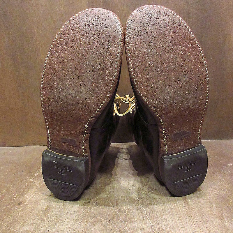 ビンテージ50's60's○Battle Axe Shoesレザーワークブーツ茶size 11