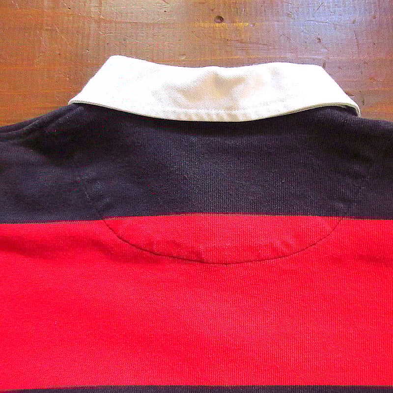 ビンテージ90's○POLO SPORTボーダーラガーシャツ黒×赤size L ビンテージ90's○POLO SPORTボーダーラガーシャツ黒×赤size L