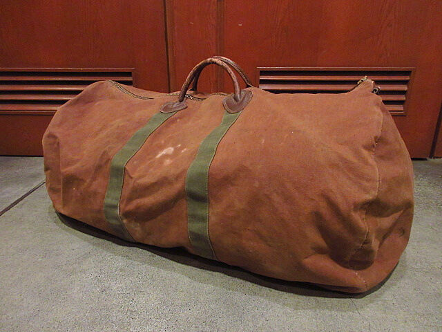 ビンテージ40's○L.L.Beanキャンバスボストンバッグ茶○210208f8 ビンテージ40's○L.L.Beanキャンバスボストンバッグ茶○210208f8