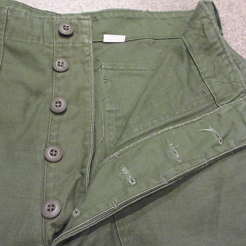 ビンテージ60's○U.S.ARMYボタンフライコットンサテンベイカーパンツ