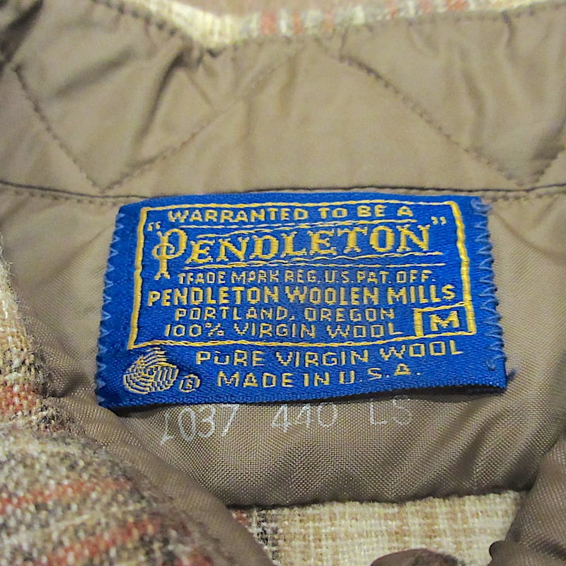 ビンテージ70's○PENDLETONシャドーチェックウールシャツsize M ビンテージ70's○PENDLETONシャドーチェックウールシャツsize M