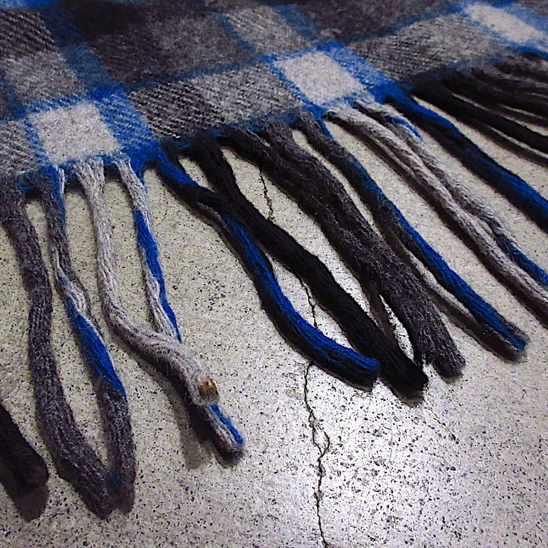 ビンテージ30's○PENDLETONチェックウールブランケット約192cm×約174cm