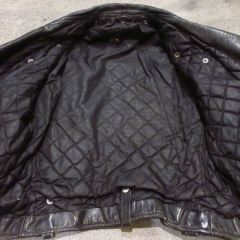 ビンテージ50's○BUCO J-24レザーモーターサイクルジャケット黒42