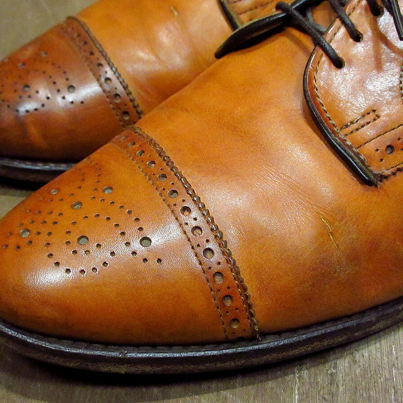 Allen Edmonds Sanford セミブローグシューズ茶 10 1/2D○21040...