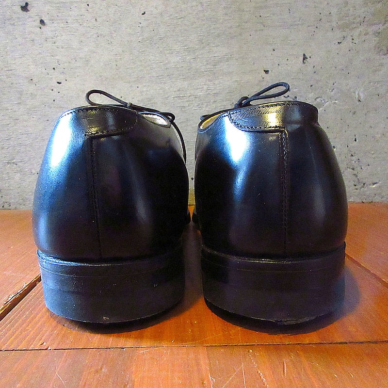 ビンテージ70's○DEADSTOCK U.S.NAVYレザーソールサービスシューズ黒