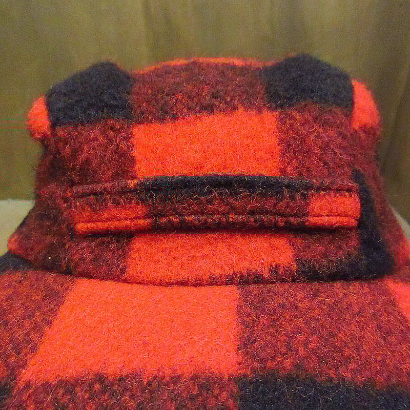 ビンテージ50's○Woolrich耳当て付きバッファローチェックウール