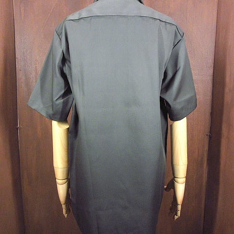 ビンテージ70’s●DEADSTOCK DEE CEE半袖ワークシャツオリーブグリーンsize M●231031j8-m-sssh-wk古着1970sデッドストック