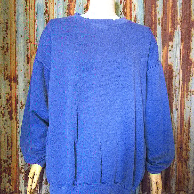 ビンテージ90's○SIB Sport前Vスウェット青size L○250427k3-m-sw
