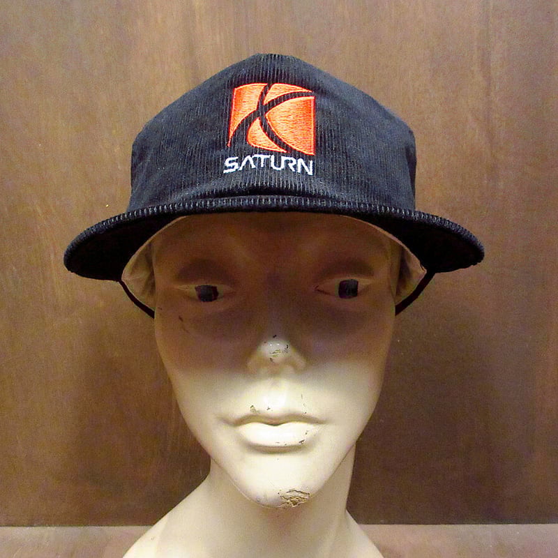 80s New era コーデュロイキャップ Snap-on 黒 USA製 80s カレッジ WEST LIBERTY 刺繍ロゴ スナップバック 黒