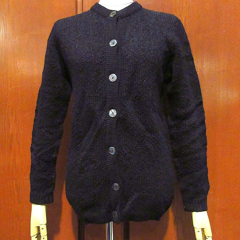 ビンテージ70's○Jantzenレディースウールカーディガン黒size 38 ビンテージ70's○Jantzenレディースウールカーディガン黒size 38