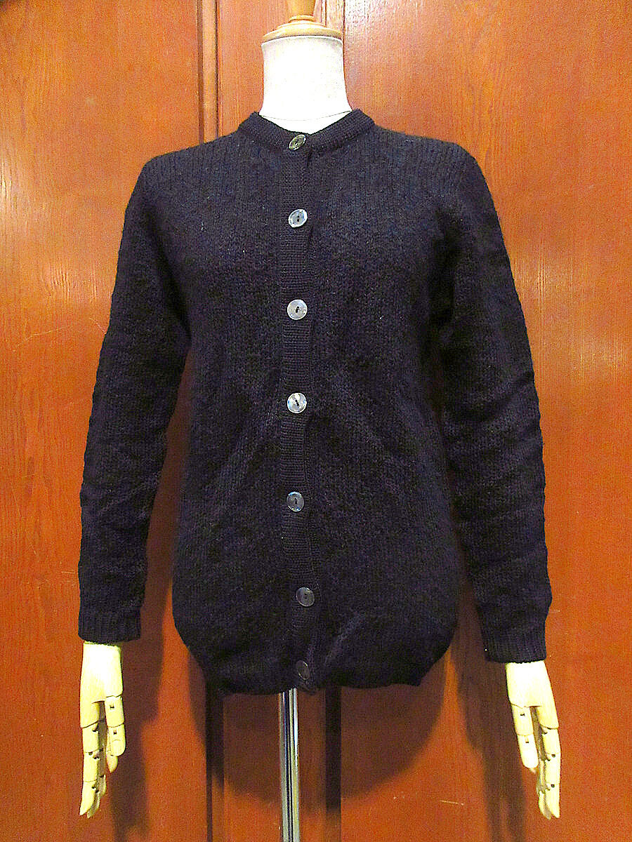 ビンテージ70's○Jantzenレディースウールカーディガン黒size 38 ビンテージ70's○Jantzenレディースウールカーディガン黒size 38