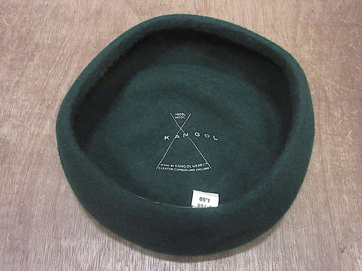 ビンテージ60's○KANGOLレディースウールベレー帽緑○250613z6-w-cp-ber