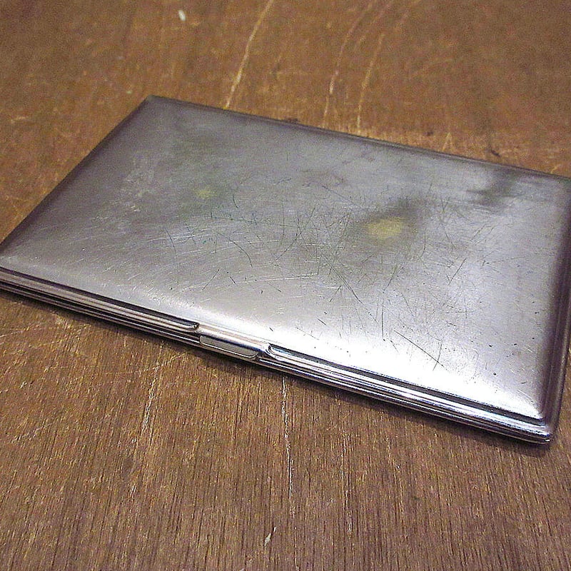ヴィンテージ　シガレットケース　C1924 ビンテージ○彫金ボタニカル柄シガレットケース○201111n8