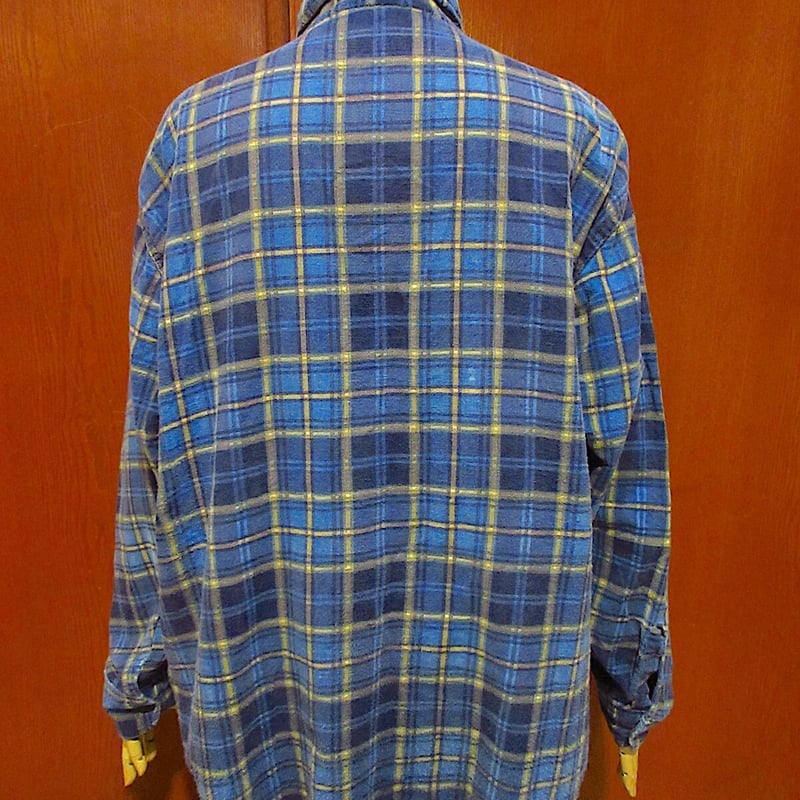 ビンテージ50's60's○POLARチェックプリントネルシャツ ビンテージ50's60's○POLARチェックプリントネルシャツ